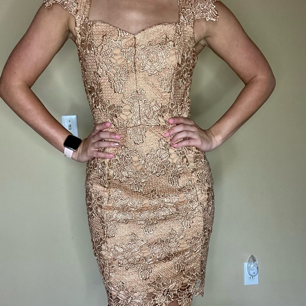 Nikibiki Peach Lace Dress